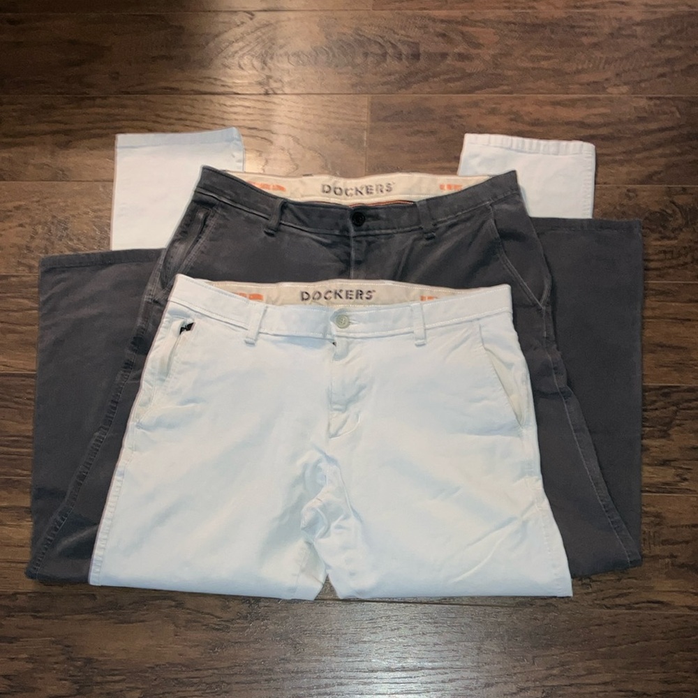 Dockers Men's Chinos - Black and Gray